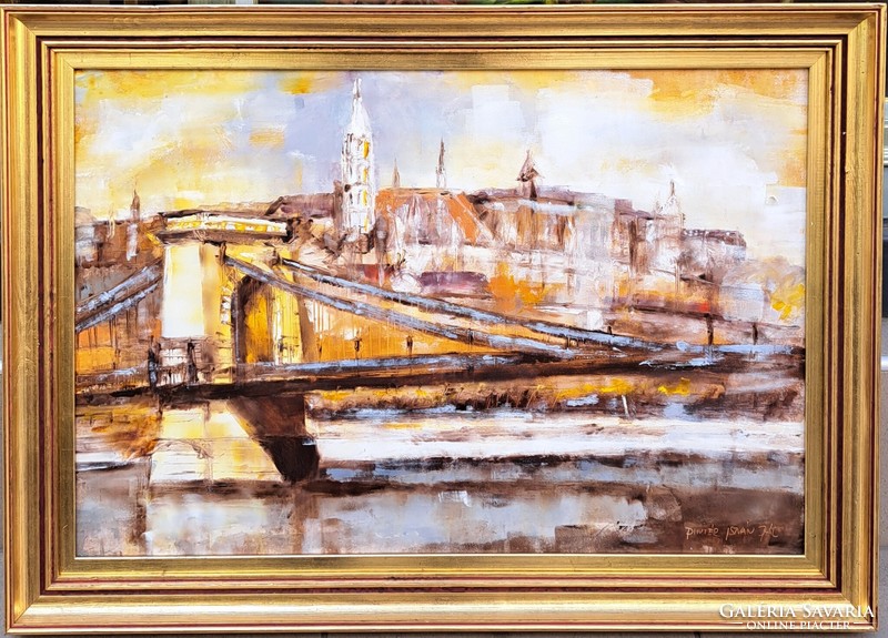 Pál István Pintér (1948-): Budapest, 40x60 cm.
