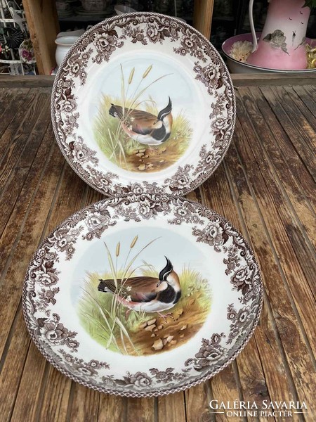 English faience bowl with wild bird pattern