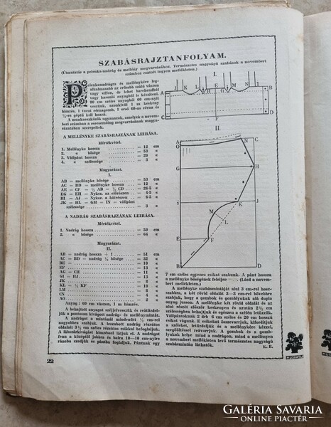 1931 Muskátli kézimunka újság 1 év újságai bekötve