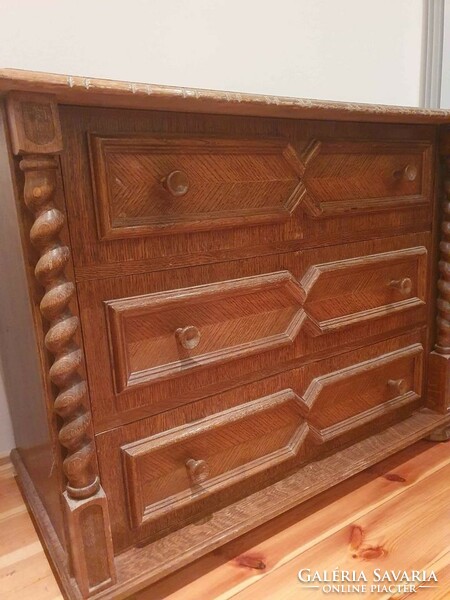 Colonial chest of drawers and colonial cupboard with shelves