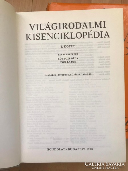 Világirodalmi Kisenciklopédia - 2 kötet