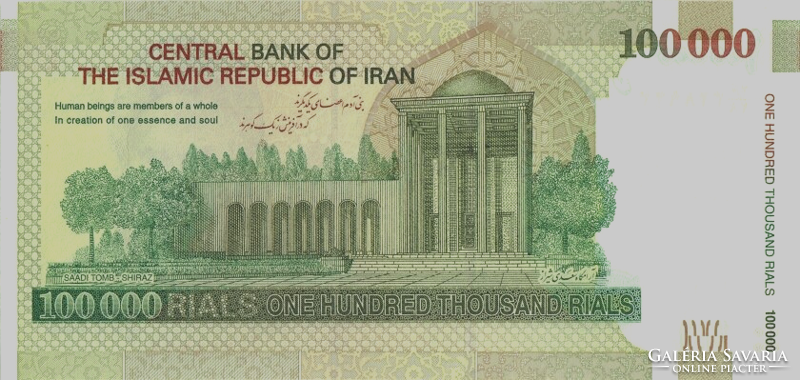 Irán 100000 Rials 2021 UNC