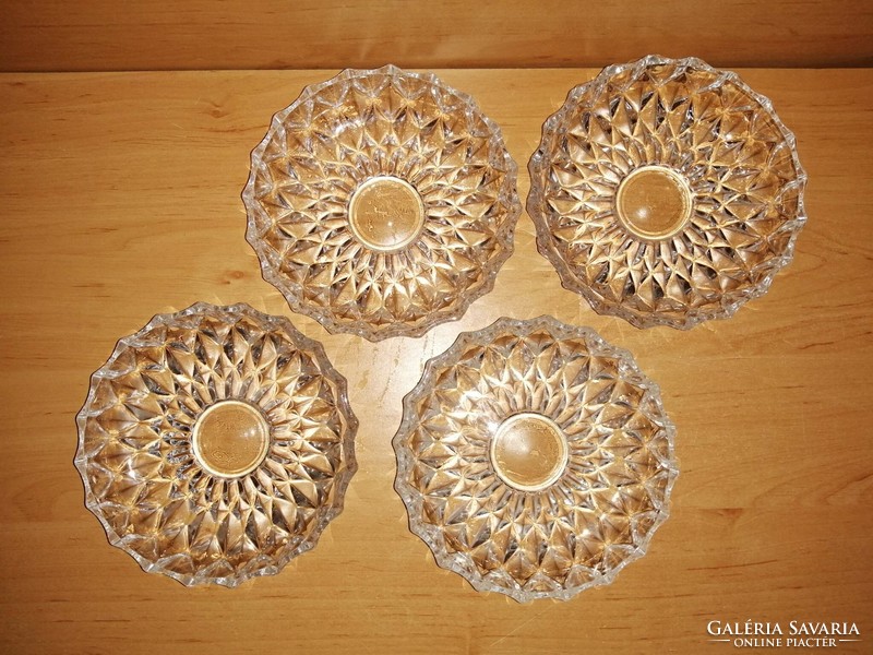 Retro glass small plate set 4 pcs diameter 14 cm (11/d)