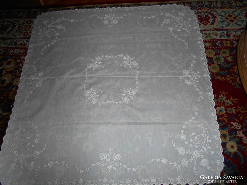 Embroidered tablecloth 107 cm x 107 cm