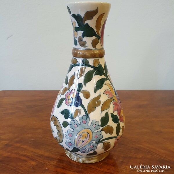 Antique faience Fischer vase in pairs or separately.