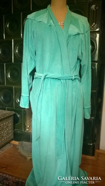 Great price-turquoise green suede women's bathrobe-bathrobe soft, pleasant, pretty piece. M-xxl