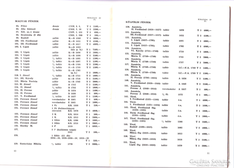 3. Numizmatikai Aukció - Bizományi Áruház Vállalat, 1976 - árverési katalógus