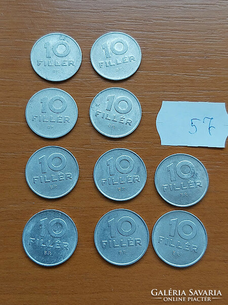 10 pieces of Hungarian 10-filers, all different years 57