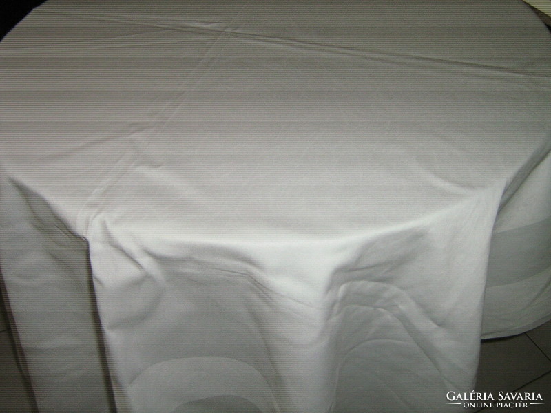 Beautiful high-quality white damask tablecloth