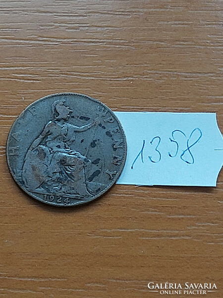 ANGOL ANGLIA 1/2 HALF PENNY 1924 King George V. 1358