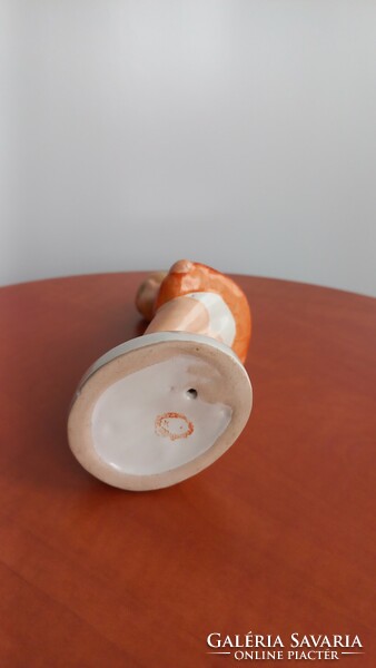 Retro craftsman glazed ceramic little girl figurine, marked /ceramic craftsman ksz/, 15 cm high