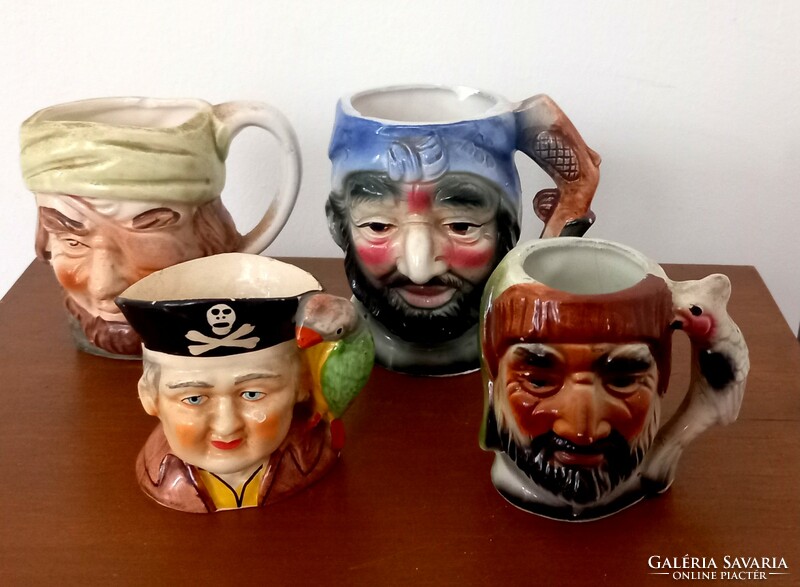4 special mugs, collectible, handmade, negotiable