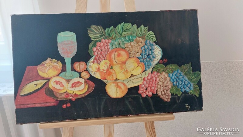 (K) fruit still life painting 70x40cm