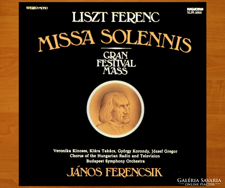 Liszt Ferenc Missa solennis LP hanglemez Hungaroton