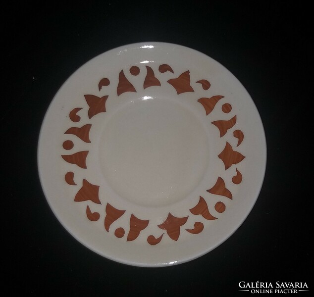Granite kispest ceramic cup bottom 11.5 cm with brown pattern