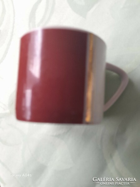 Burgundy coffee cup