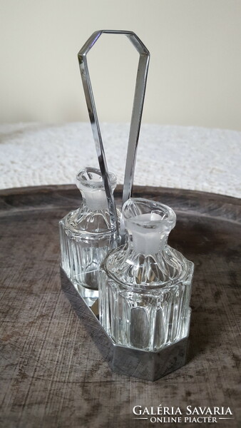Asztali olaj-ecet kristályüveg készlet