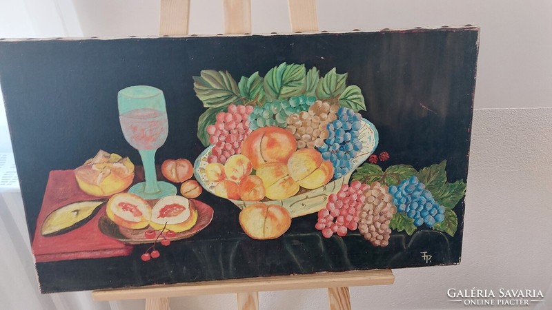 (K) fruit still life painting 70x40cm