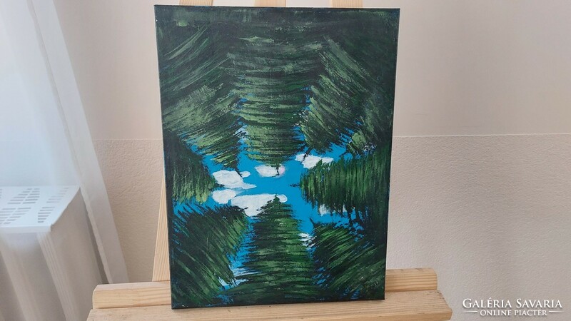 (K) Összeboruló fák festmény 30x40 cm