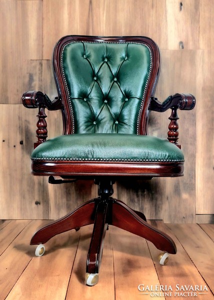 A686 chesterfield boss leather swivel chair, desk chair