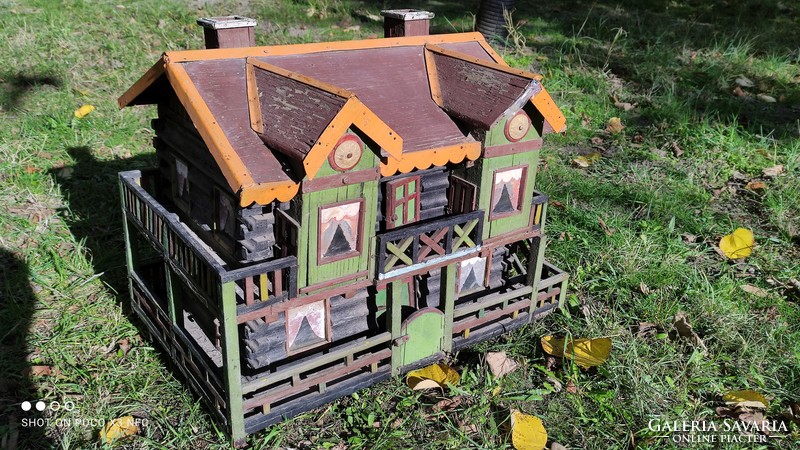 Authentic sprawling fairy house handmade beam Transylvanian wooden house model large size 1969 doll house