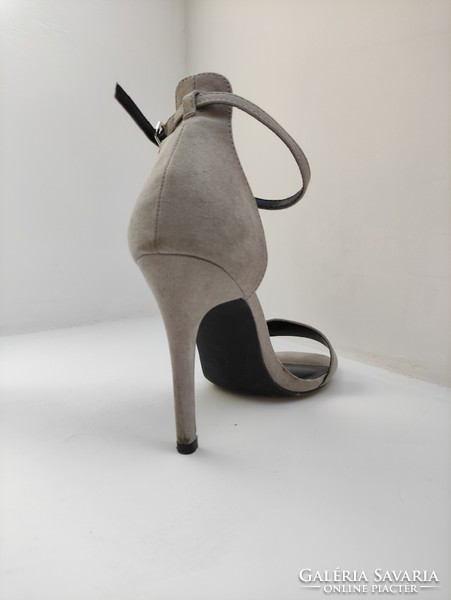 New look 38 as dove gray stiletto sandals worn once