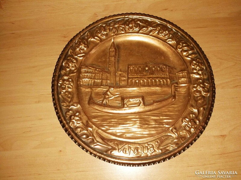 Copper wall plate - Venice - dia. 29 cm (n)