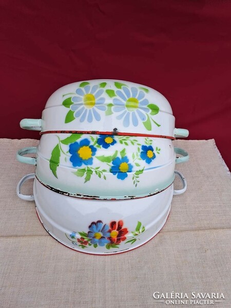 32 Cm diameter Bonyhád Budafok enameled bowl scone heirloom antique nostalgia