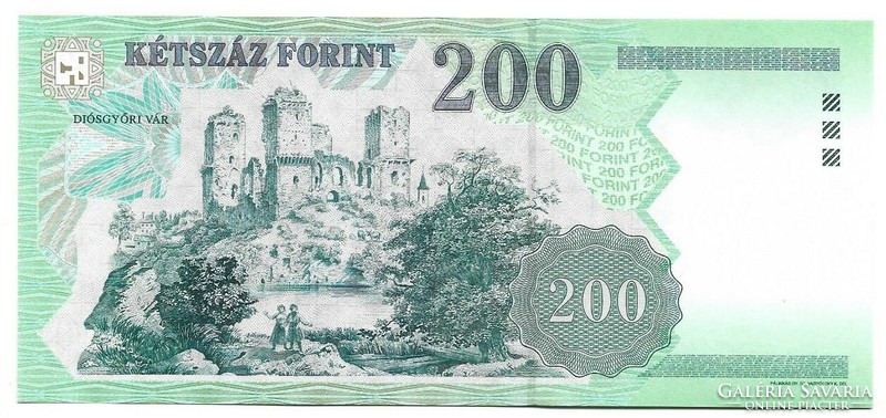 200 forint 2006 alacsony sorszám FB 0000119 UNC