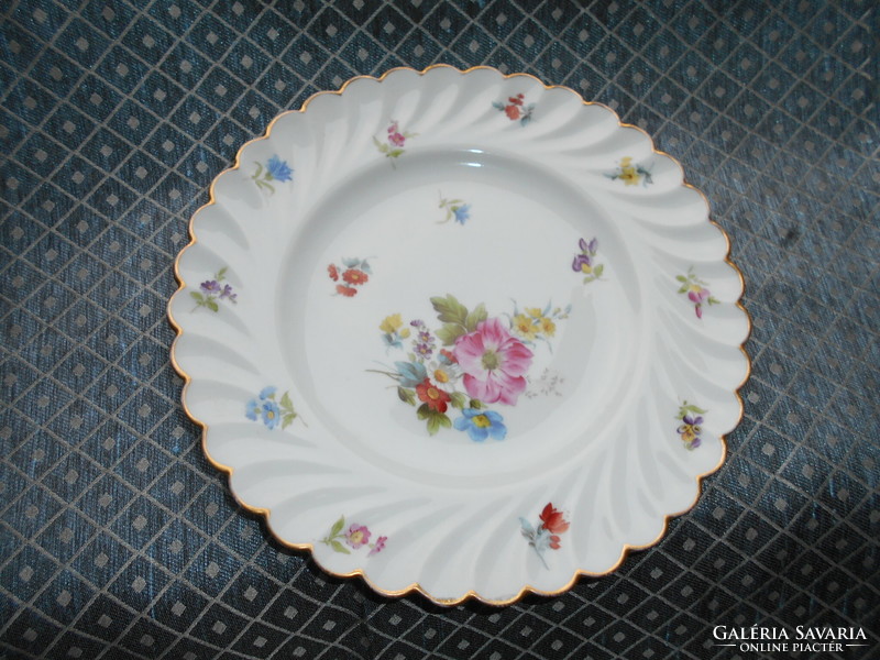 Antik Carlsbad Carl Koll porcelán kézzel festett  tányér 20  cm