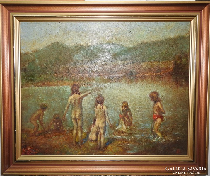 Bathers (marked by Bernáth Aurél) oil painting
