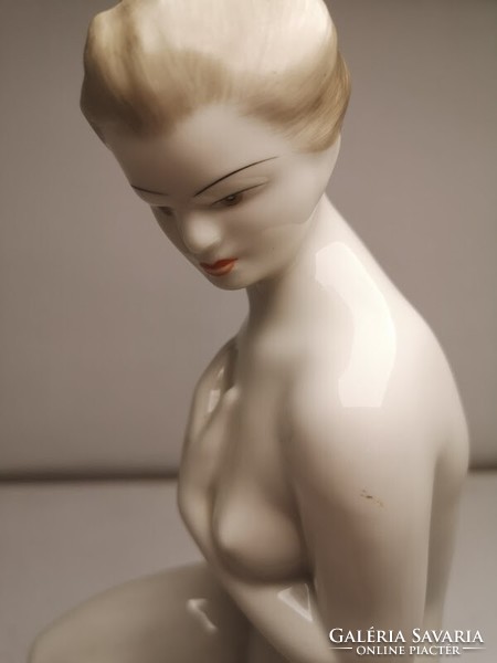 Hollóházi porcelán női akt figura - 50150