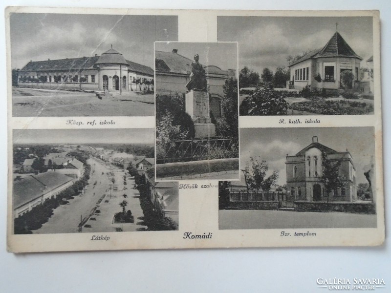 D195402 Régi képeslap  KOMÁDI (Hajdú-Bihar, Berettyóújfalu) 1940k