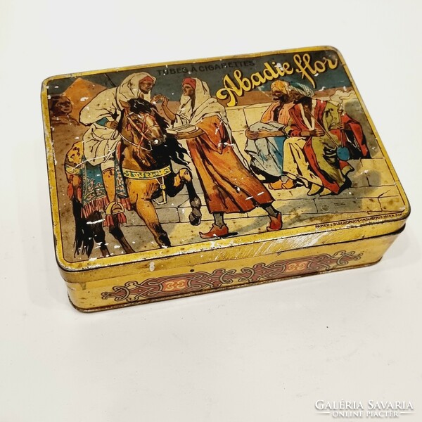 Abadie flor antique metal cigarette box 1920s - ep