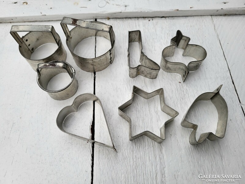 Old cookie and scone cookie cutters in a package
