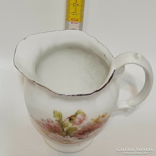 Colorful flower pattern porcelain cream pourer (2628)