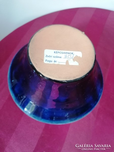 Morvay Zsuzsa kerámia tálka + 4 db szalvéta gyűrű