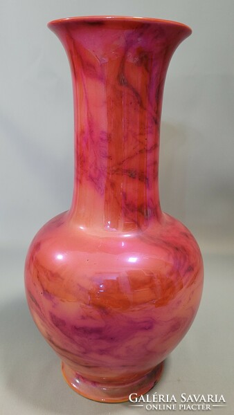 Ritka, Antik Zsolnay lillás rózsaszín eozin mázas váza
