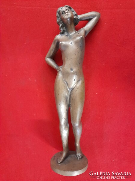 Solid cast copper maugsch classic female nude statue. Copy. 29 cm.