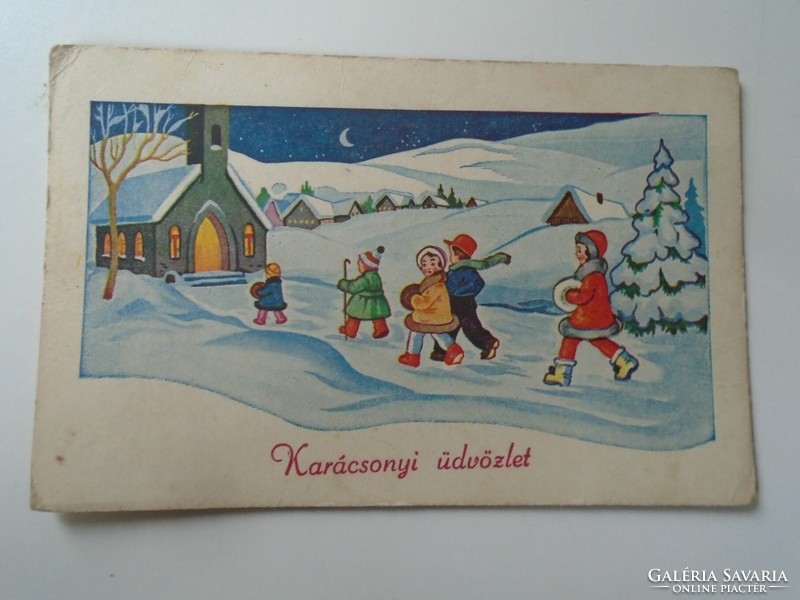 D195328 old postcard - Christmas - 1940k