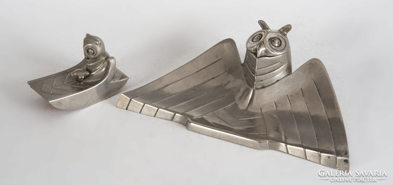 Owl desk set - metal alloy