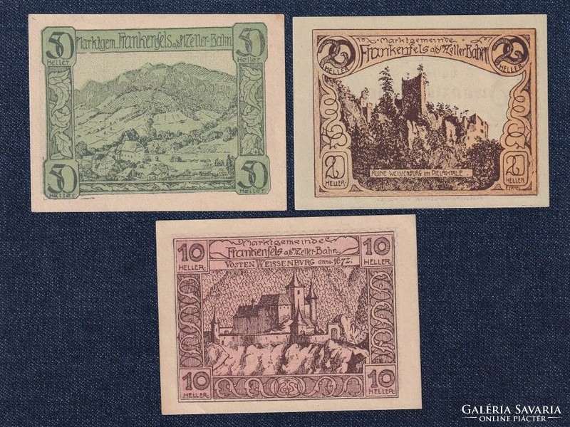 Ausztria 3 darabos szükségpénz szett 1920 (id77692)