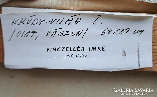 Vinczellér Imre (1953-) : Krúdy világ, 60x80 cm.