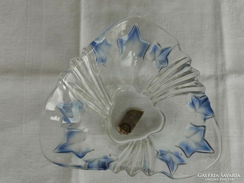 Glass bowl / centerpiece _with original walther glas label