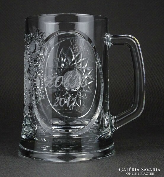 1N119 polished glass beer mug 0.4 L