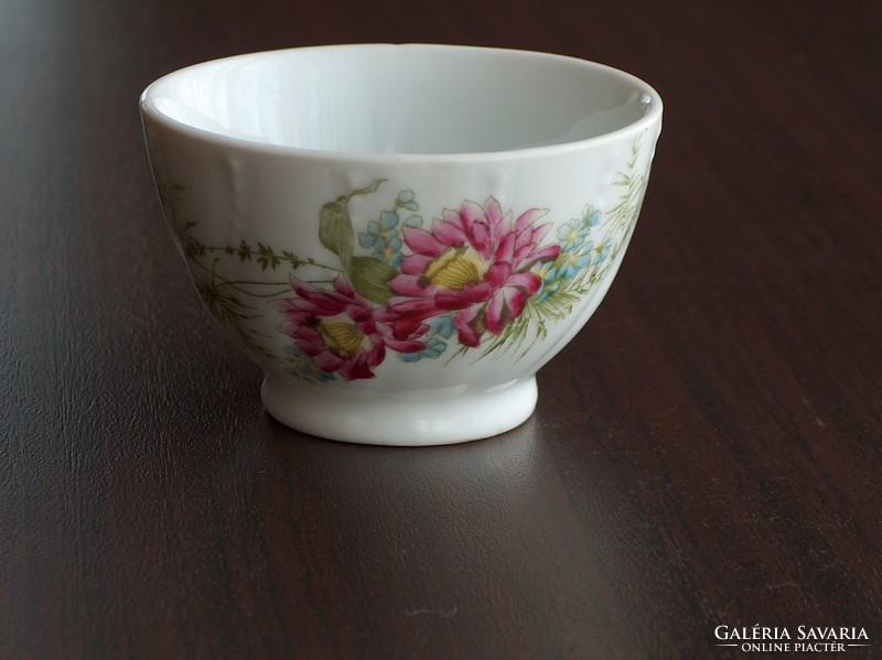 Antique cup of tea with thick-walled floral pattern flawless.