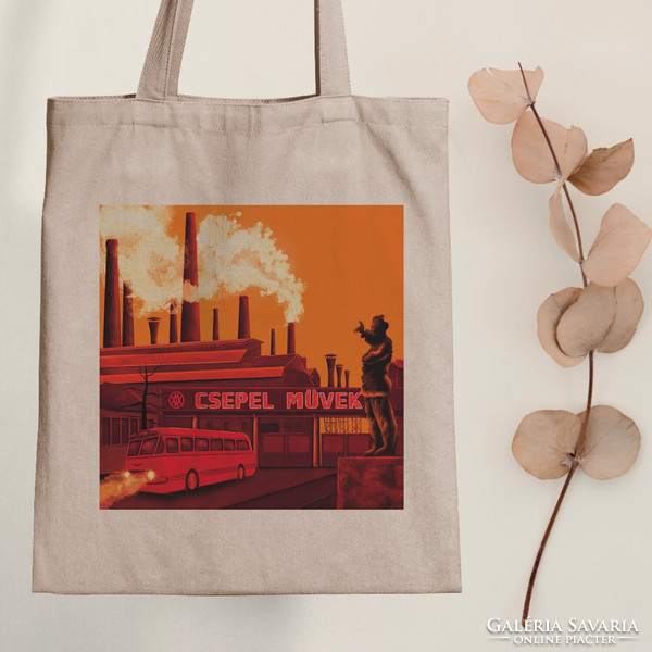 Csepel works - canvas bag - with wolf benjamin graphics