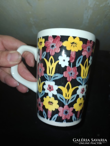 Art deco patterned granite small mug