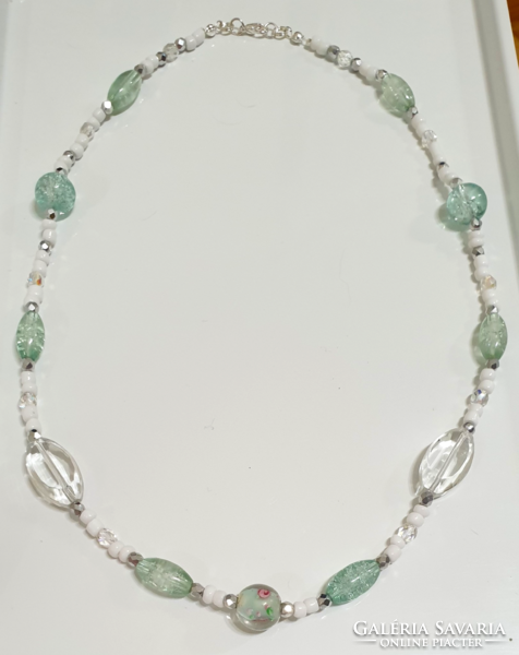 Unique glass bead necklace