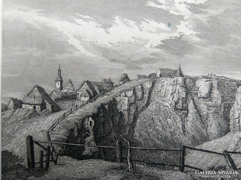 Gr. Bünge bei Altenberg. Original wood engraving ca. 1835